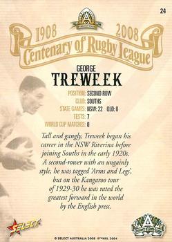 2008 NRL Centenary #24 George Treweek Back